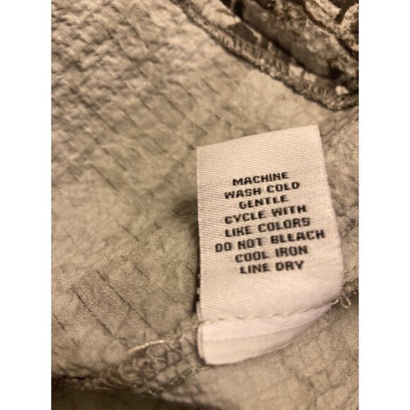 Habitat Women's Textured Fun Button Down High Low Shirt Collar Multi Grey Small - Picture 14 of 14